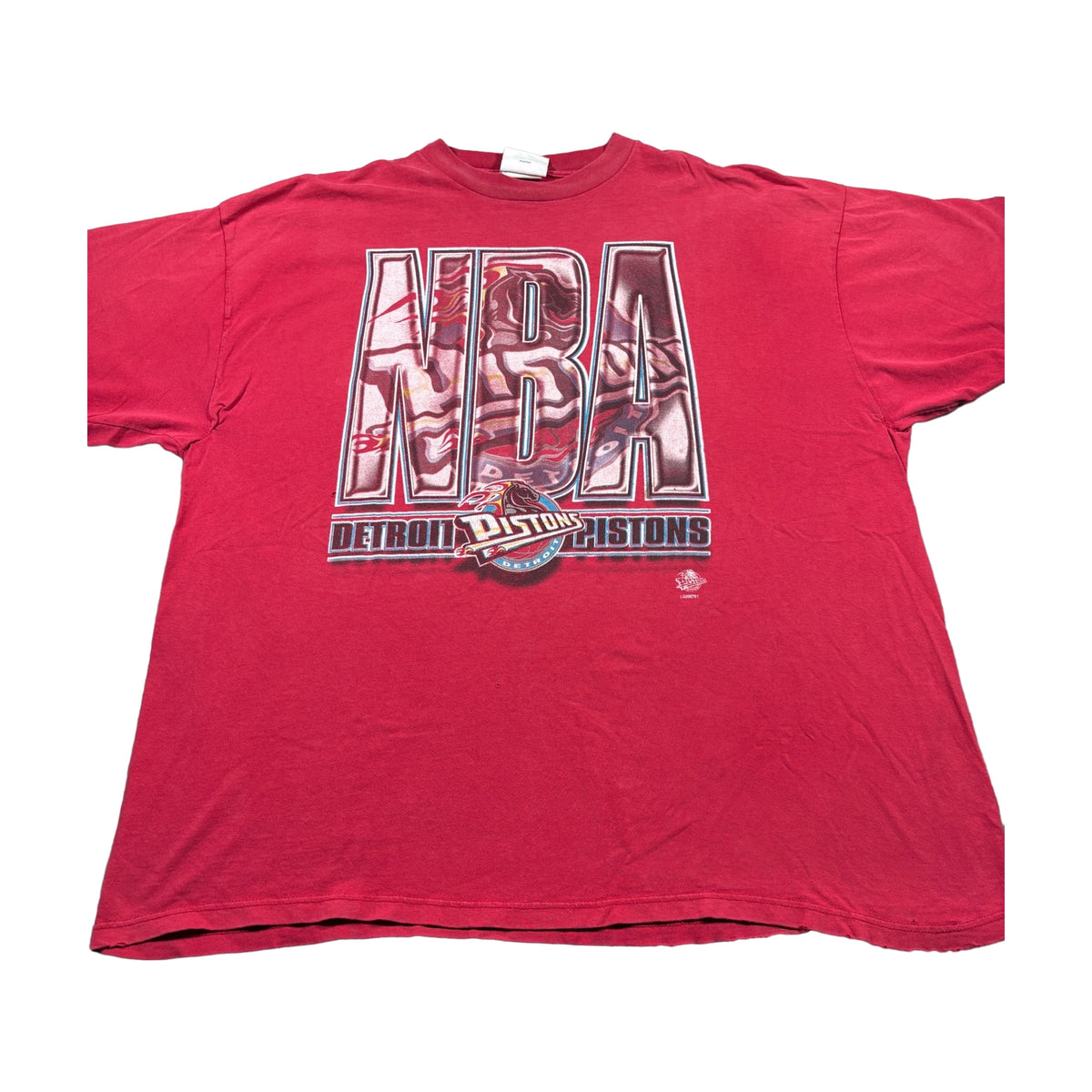 Vintage 90s Detroit Pistons Logo Athletic T-Shirt red - photo 1