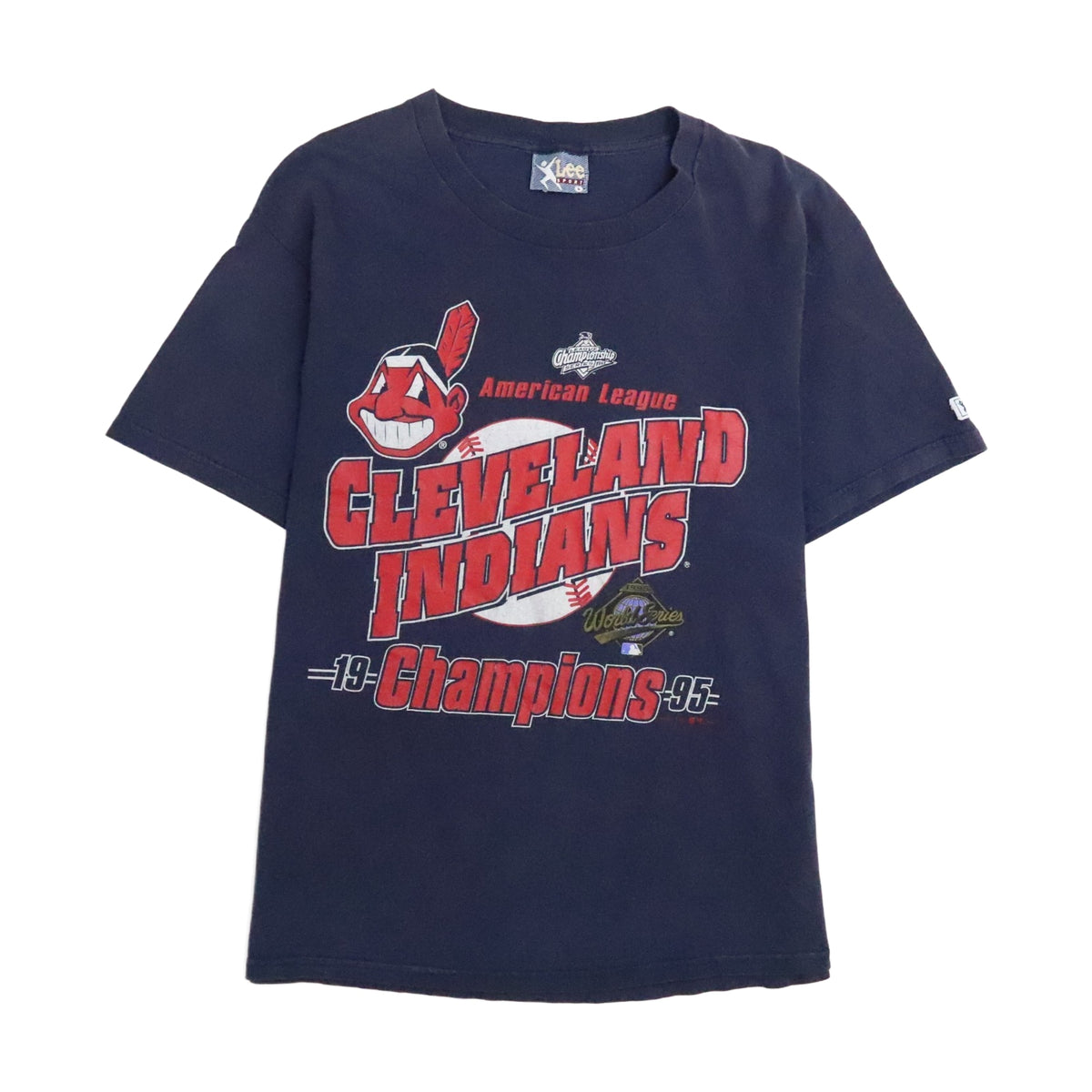 Vintage 90s Cleveland Indians World Series Champions T-Shirt - photo 1