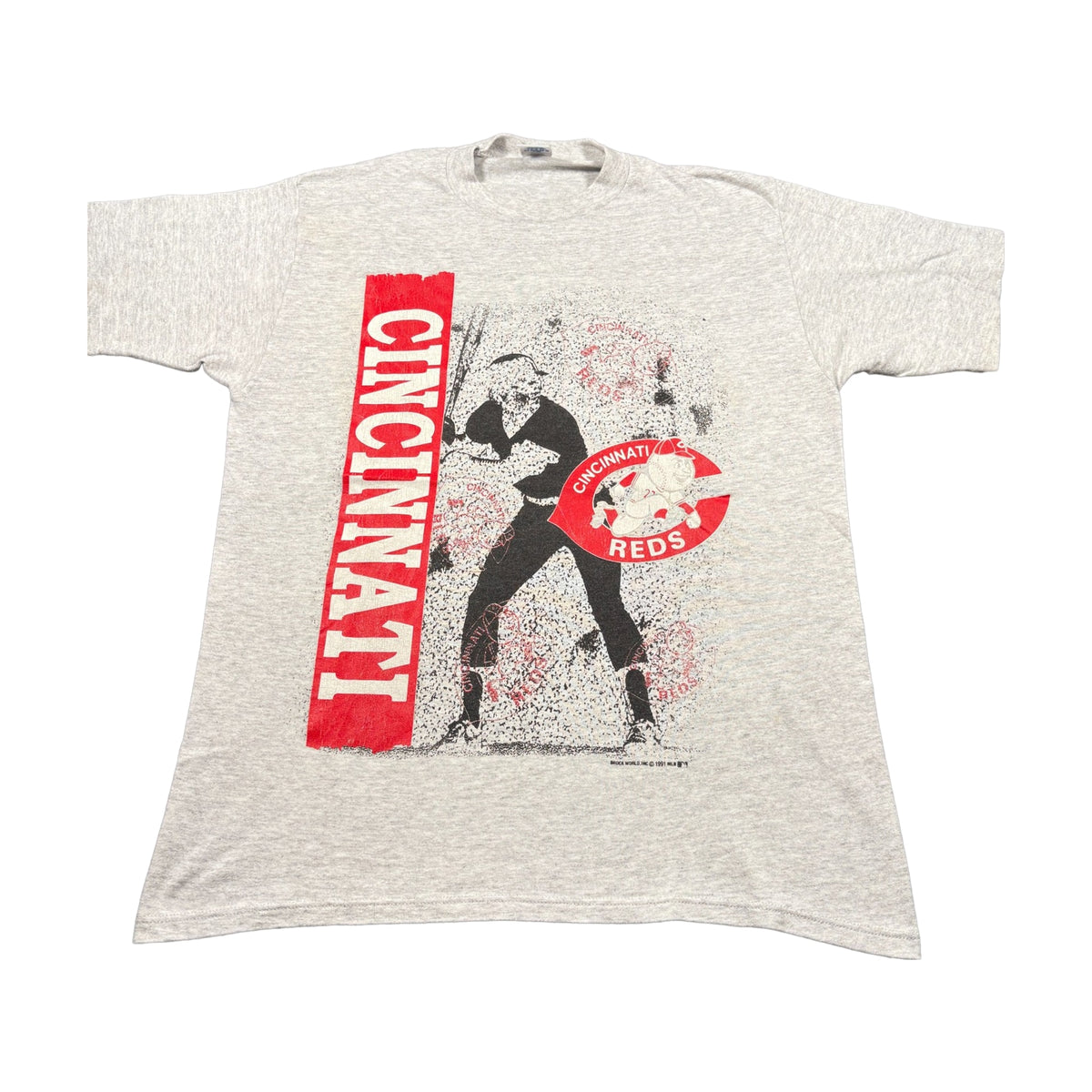 Vintage 1991 Cincinnati Reds Velva Sheen T-Shirt gray - photo 1