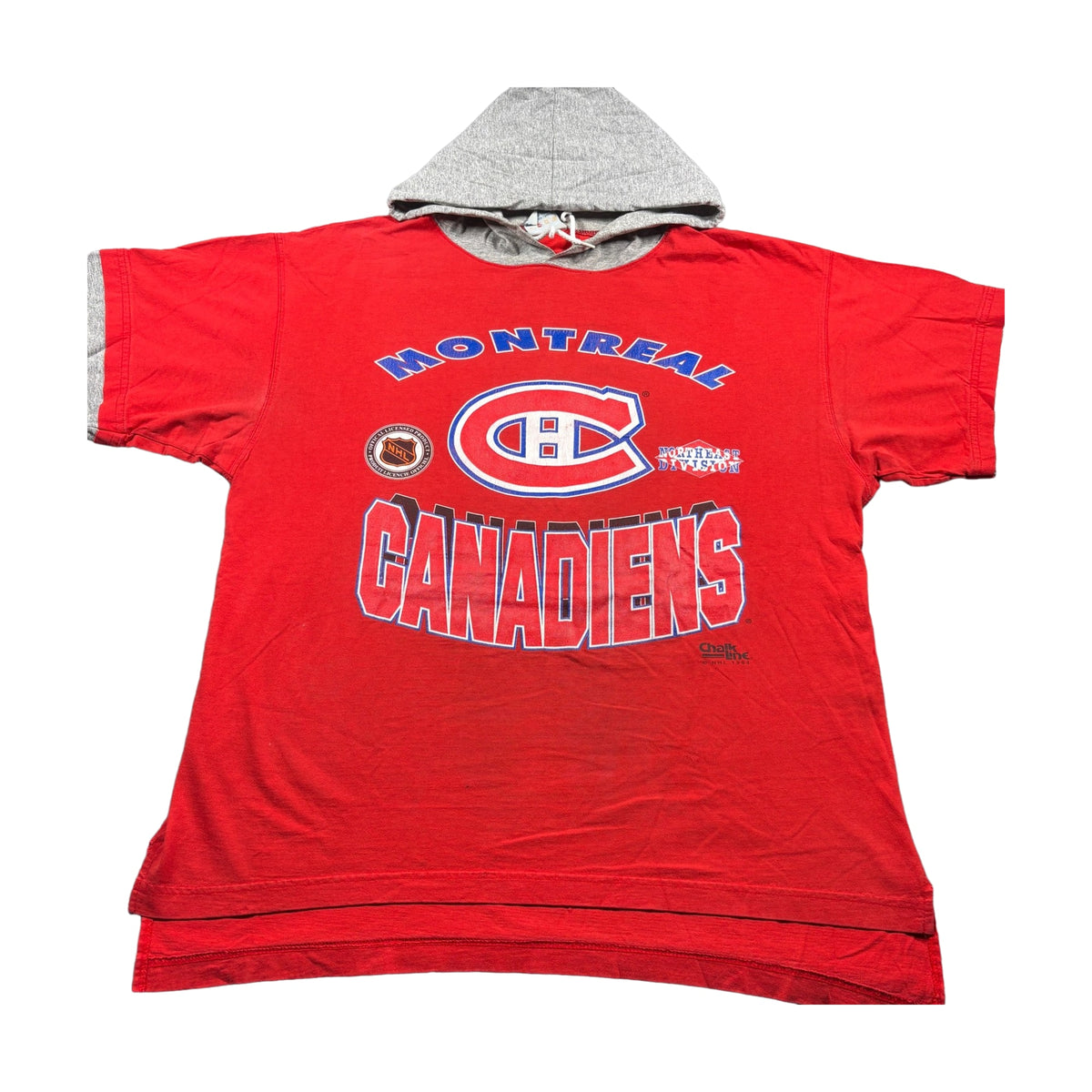 Vintage 1994 Montreal Canadiens Chalk Line Hoodie red - photo 1