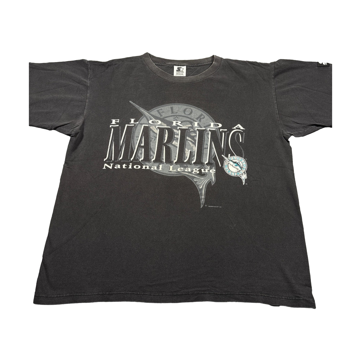 Vintage 1997 Florida Marlins Starter T-Shirt black - photo 1