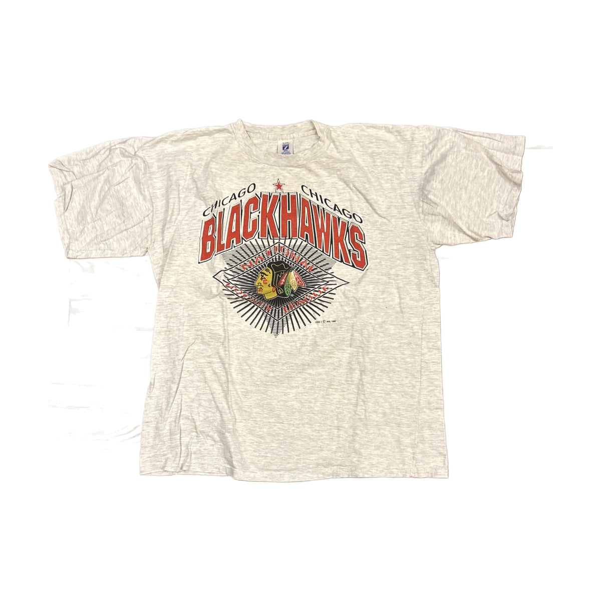 Vintage Chicago Blackhawks Logo 7 T-Shirt gray - photo 1