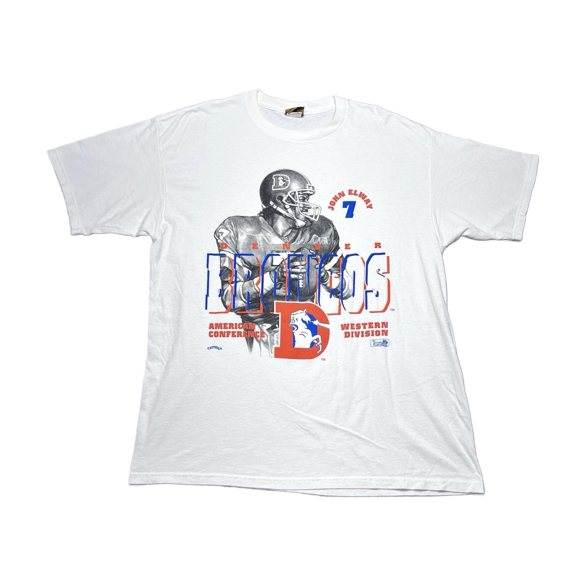 Vintage 90s Denver Broncos John Elway Nutmeg T-Shirt white - photo 1