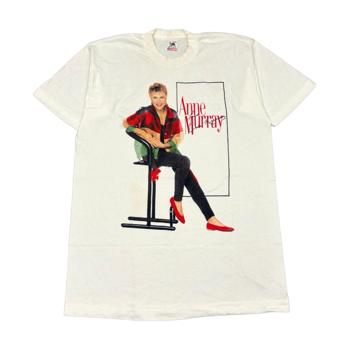 Vintage 90s Anne Murray Tour Fruit of the Loom T-Shirt white - photo 1