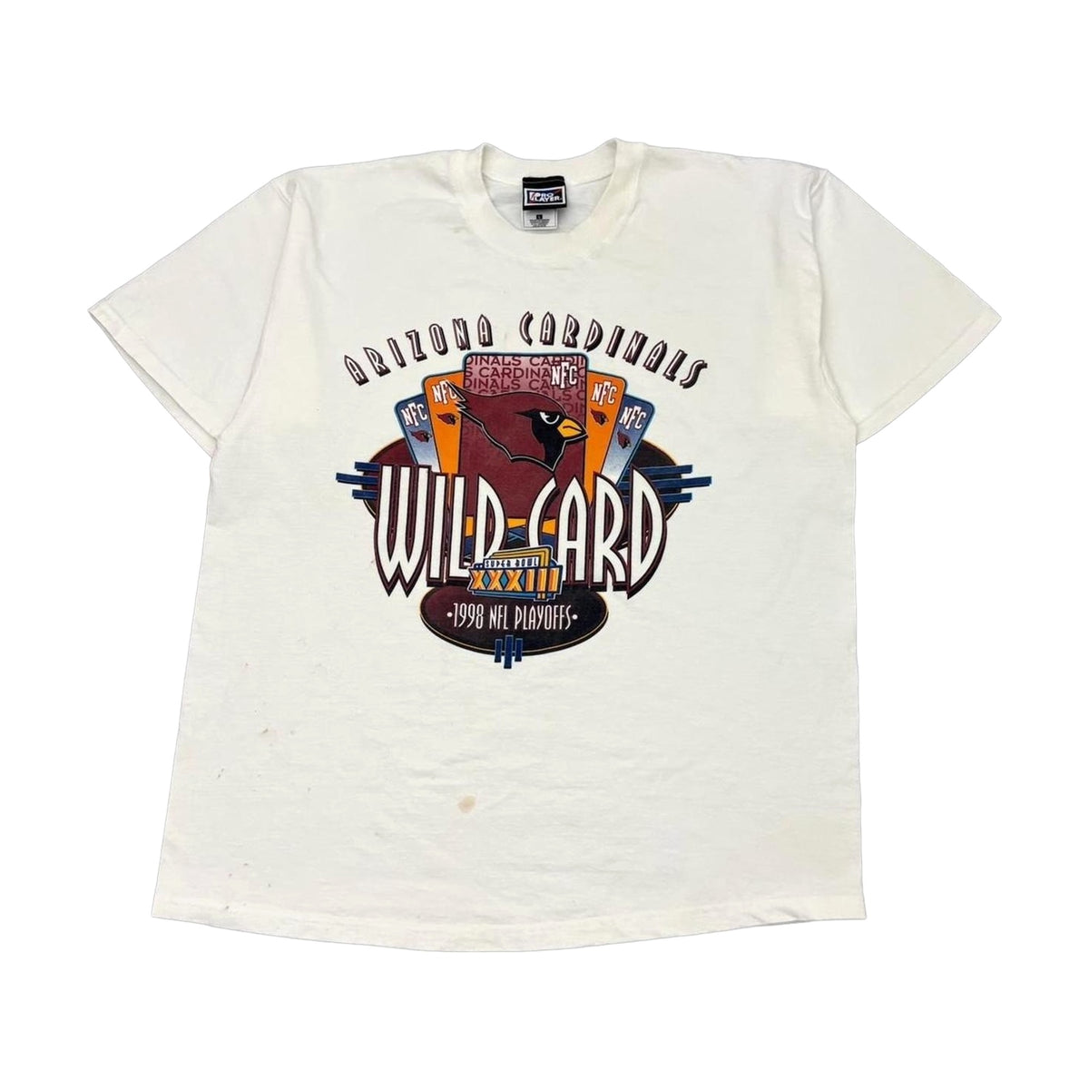 Vintage 90s Arizona Cardinals Playoffs NFL T-Shirt white - photo 1