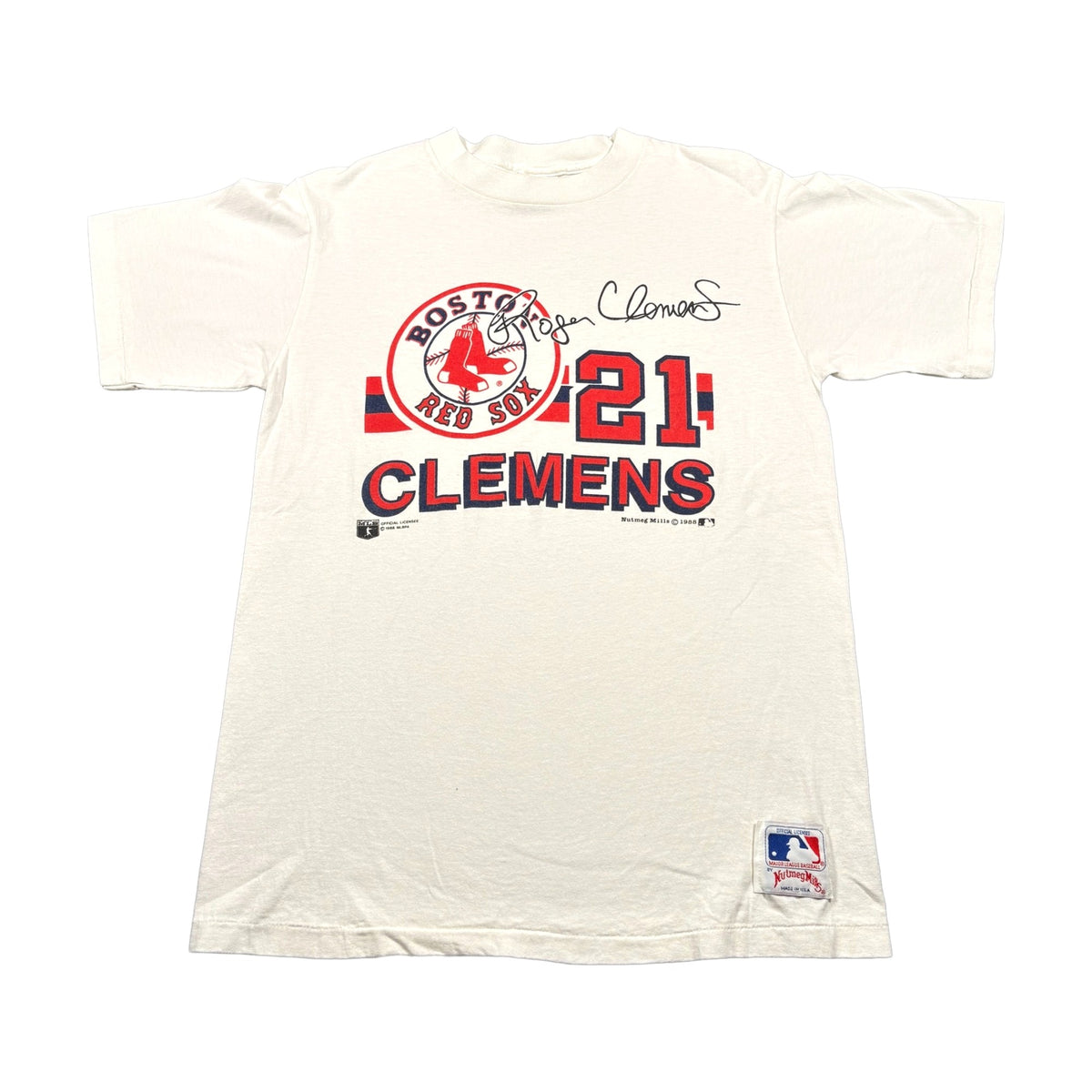 Vintage 1990 Boston Red Sox Nutmeg Mills T-Shirt white - photo 1
