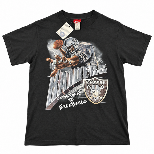 Vintage 90s Oakland Raiders Salem Sportswear black T-shirt size Large