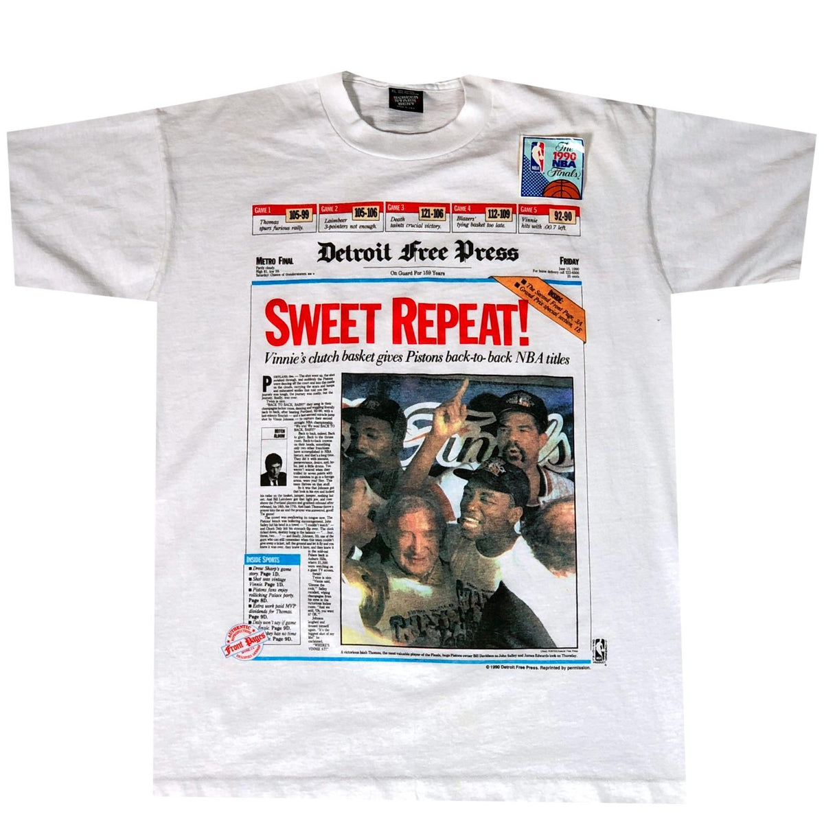 1990 Detroit Pistons Champs T-Shirt